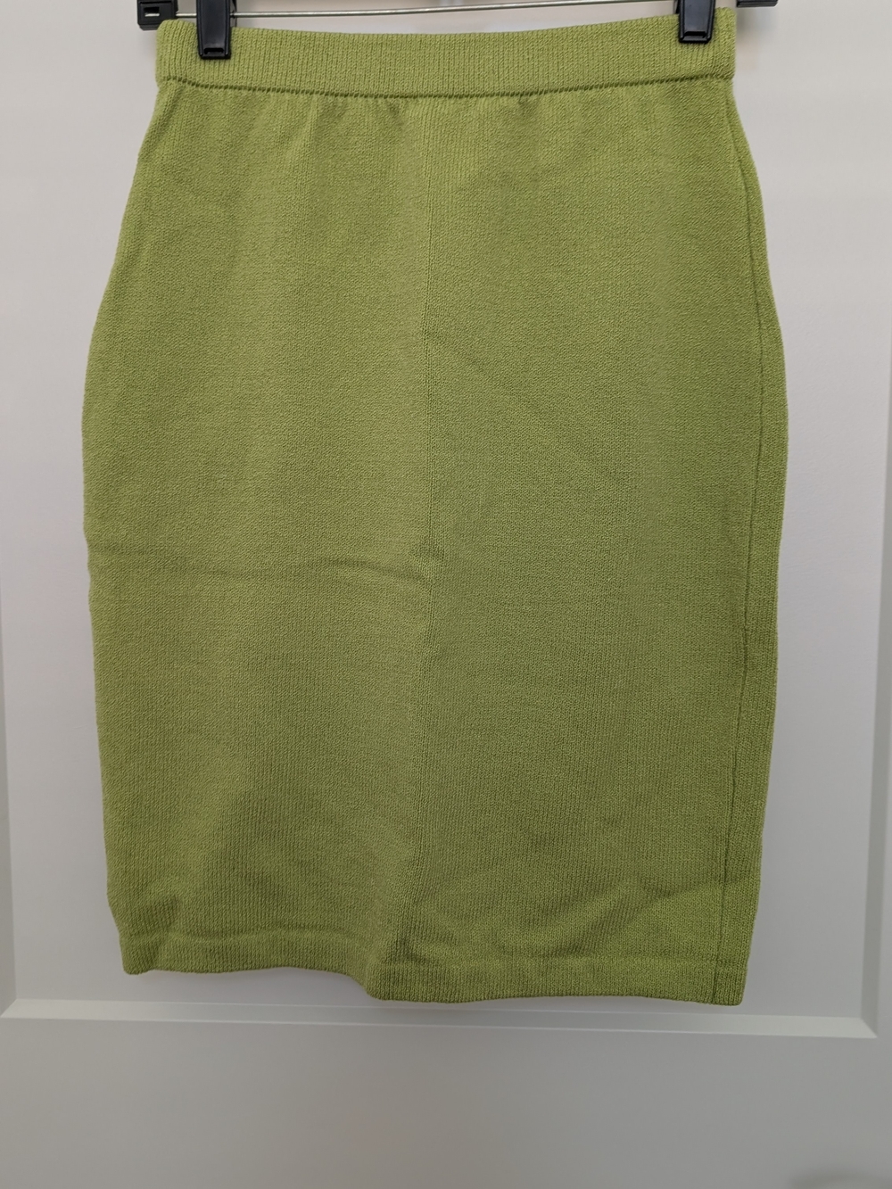 St. John Collection Olive Green Knit Pencil Skirt